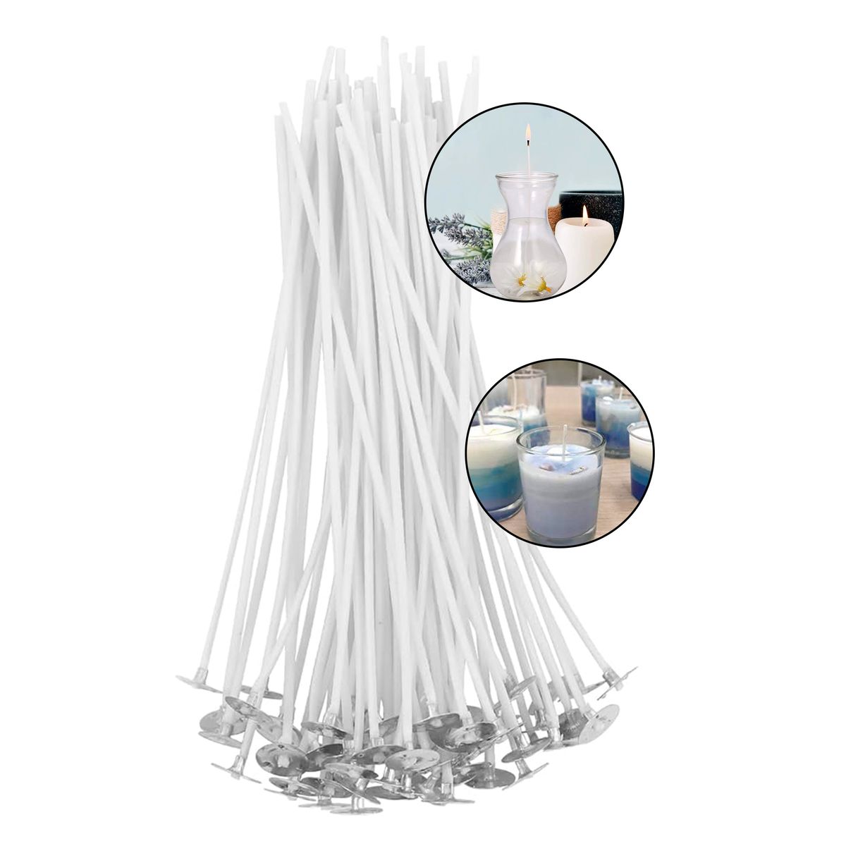GENERICO - 300 Mechas Para Velas Con Hilo De Cera