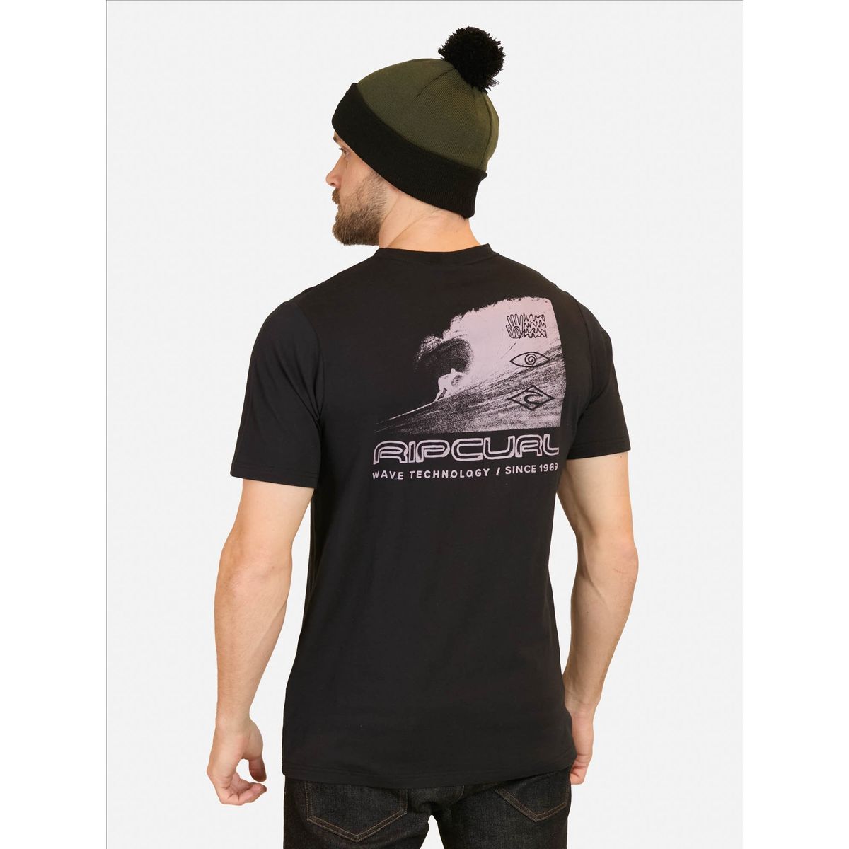 RIP CURL - Polera MC CurlJet Negro Hombre Rip Curl - Negro