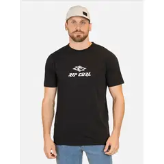 RIP CURL - Polera MC Diamond search Negro Hombre - Negro