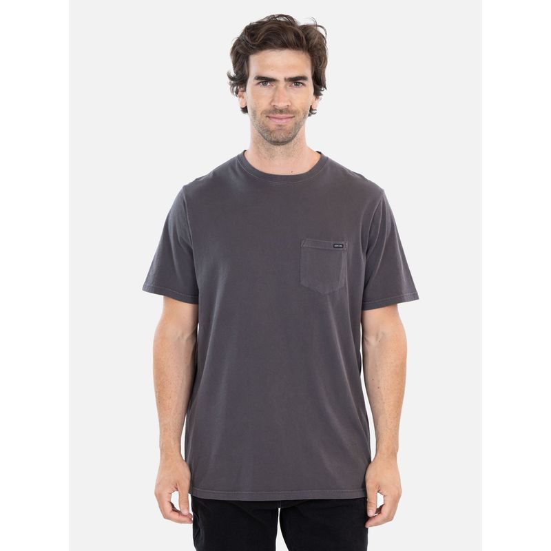 RIP CURL - Polera MC Basic pocket Gris Hombre Rip Curl - Gris