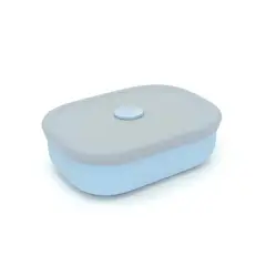 BBPRO - Plato silicona con tapa Dusty Blue