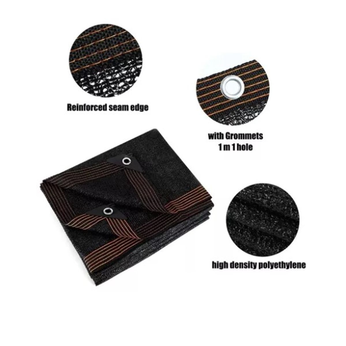 ESHOPANGIE - Lona Carpa Malla Sombra Negra 4x10 Metros