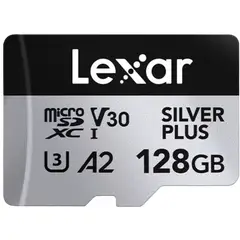 LEXAR - TARJETA DE MEMORIA MICRO SD 128 GB SILVER PLUS