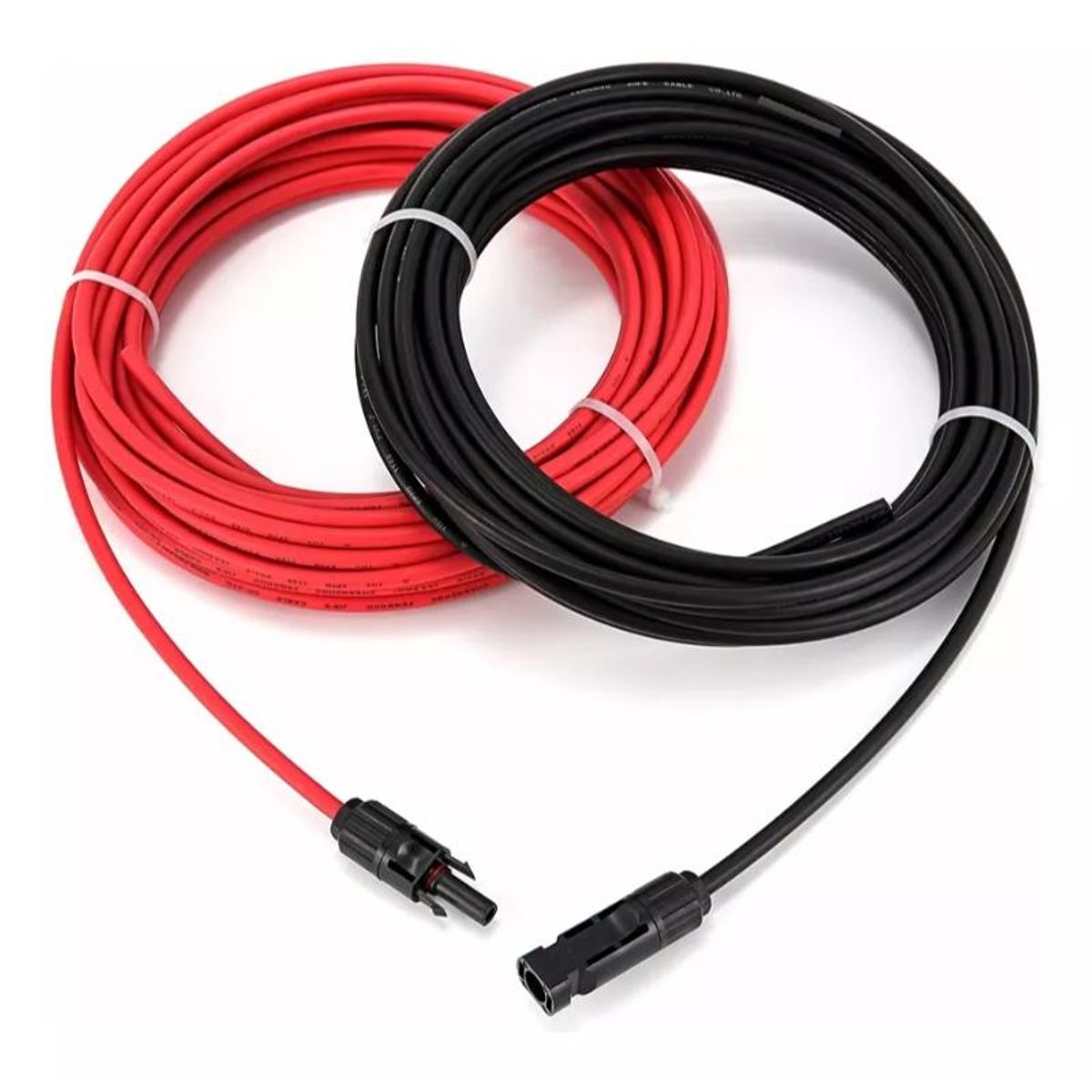 GENERICO - Cable Solar Fotovoltaico 6mm Negro Y Rojo 10 Metros