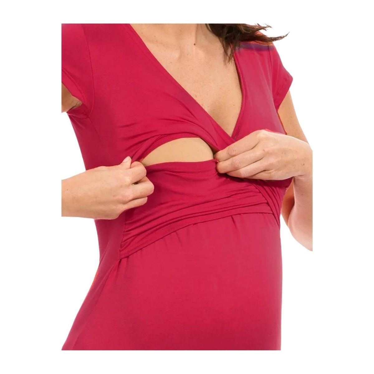 KIVARA - Polera Lactancia Maternidad Manga Corta Dani Rosa