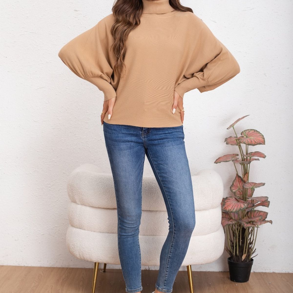 LIKE SHOP - Sweater Mujer Manga Muercielago Larga Tejido Colores 5062