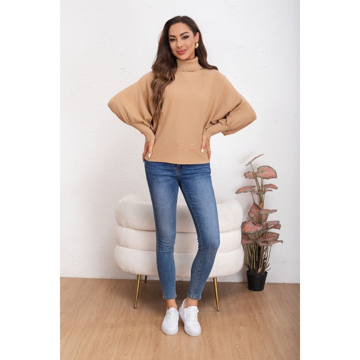 LIKE SHOP - Sweater Mujer Manga Muercielago Larga Tejido Colores 5062