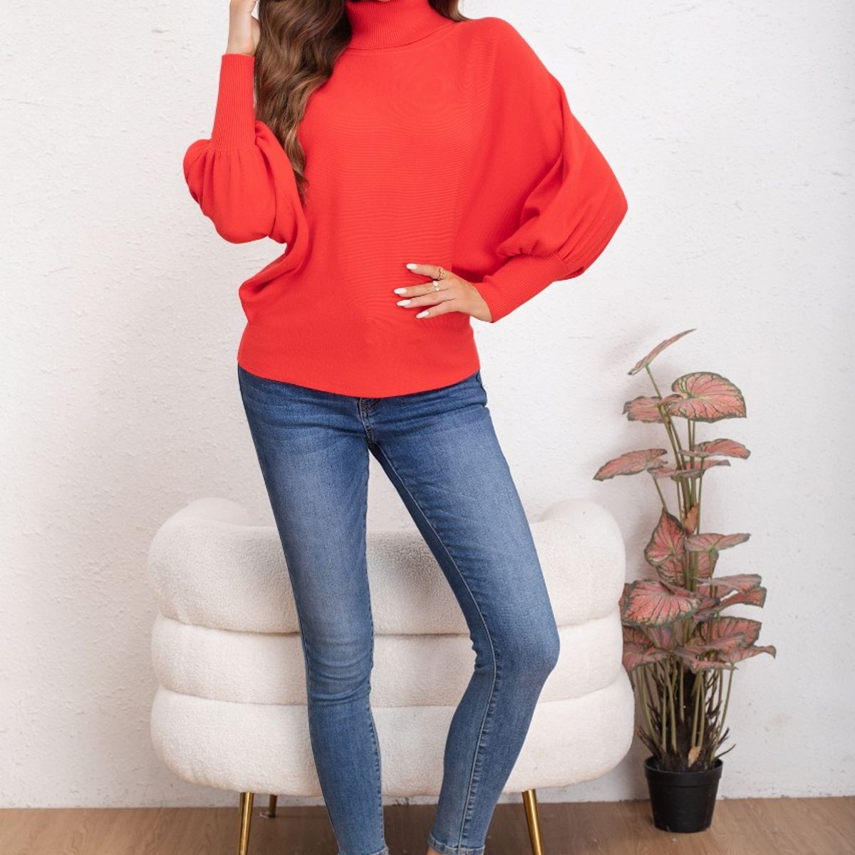 LIKE SHOP - Sweater Mujer Manga Muercielago Larga Tejido Colores 5062