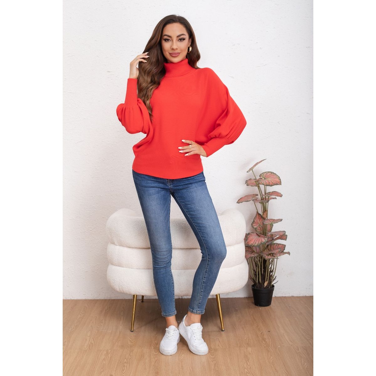 LIKE SHOP - Sweater Mujer Manga Muercielago Larga Tejido Colores 5062