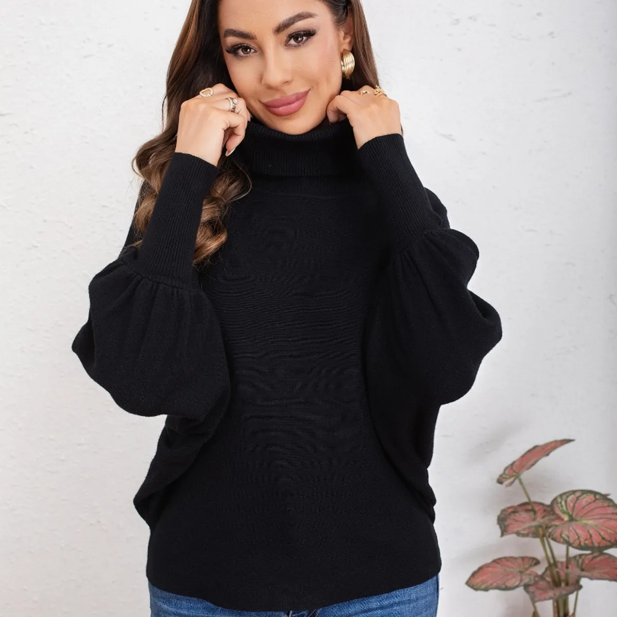 LIKE SHOP - Sweater Mujer Manga Muercielago Larga Tejido Colores 5062