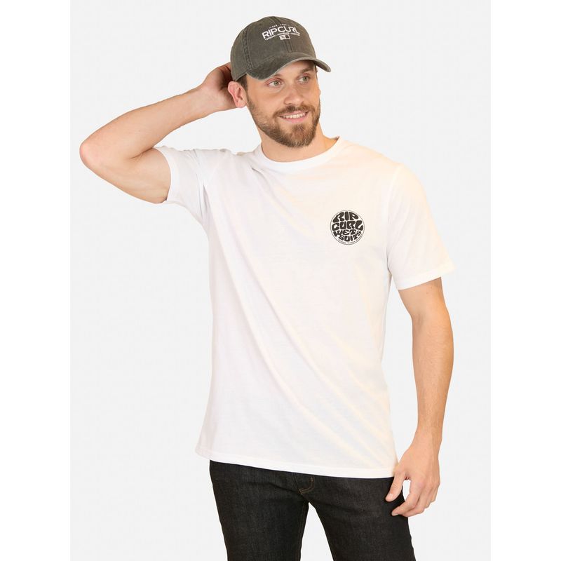 RIP CURL - Polera MC Wetsuits RC Blanco Hombre Rip Curl - Blanco