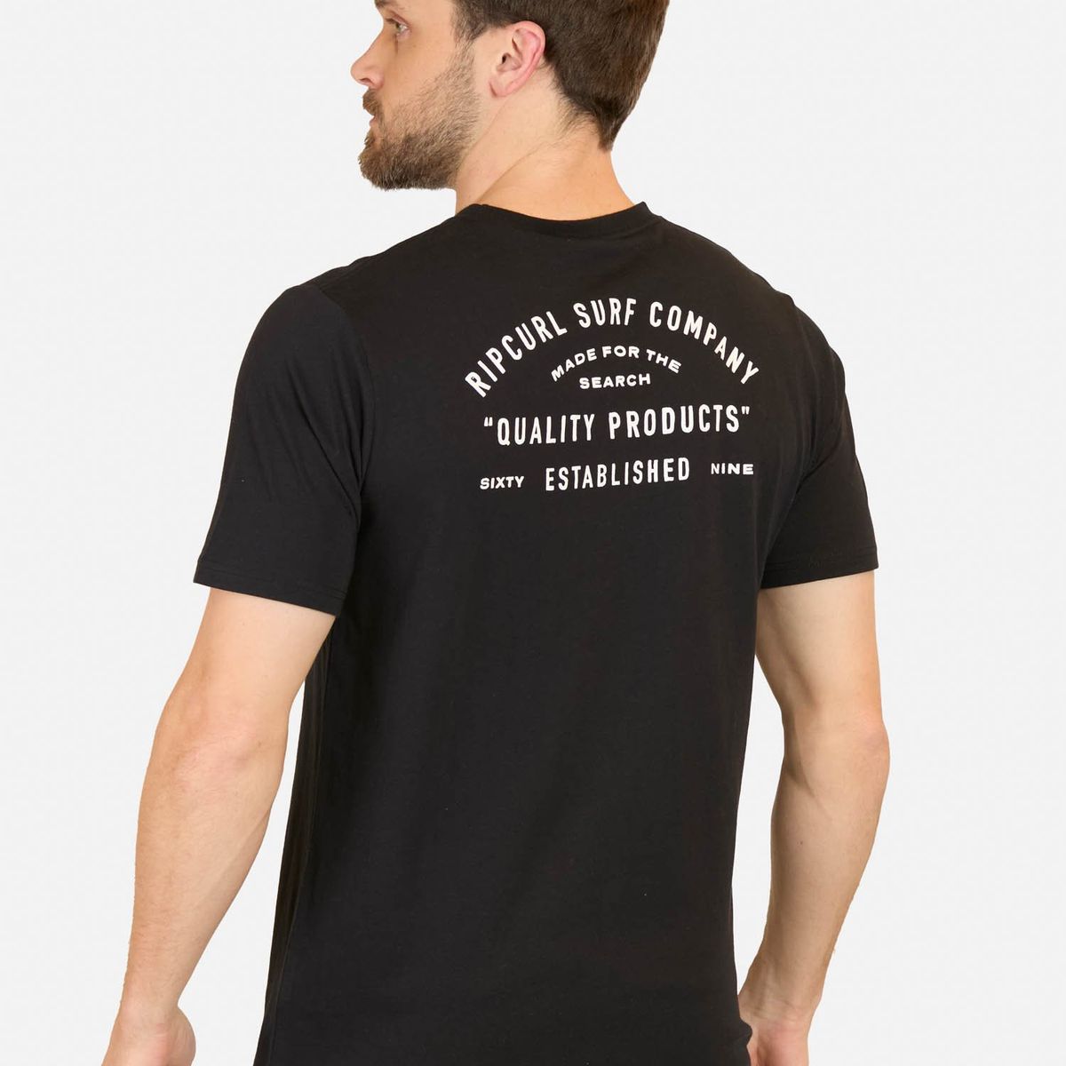 RIP CURL - Polera MC Made for search Negro Hombre Rip Curl - Negro