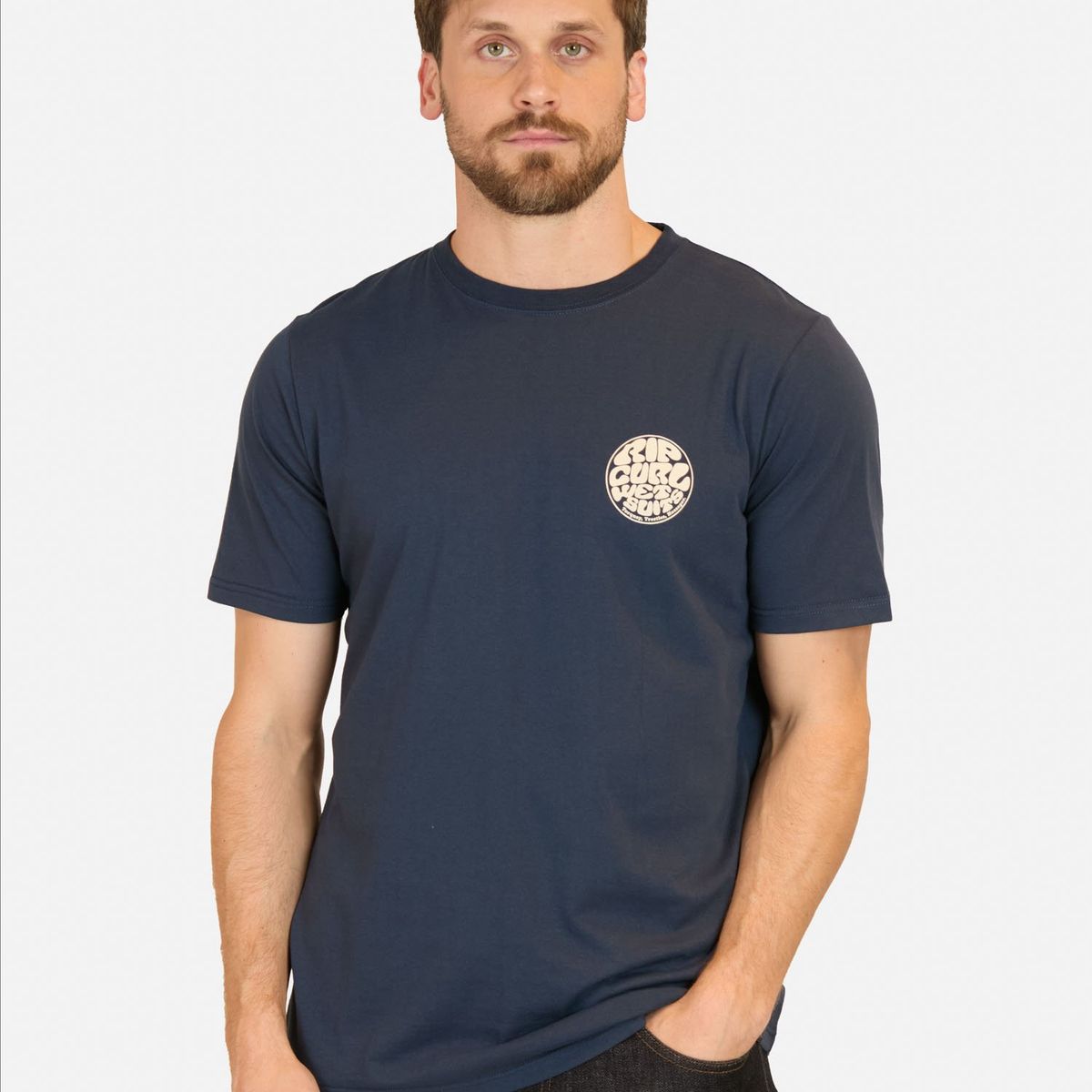 RIP CURL - Polera MC Wetsuits RC Azul Hombre Rip Curl - Azul