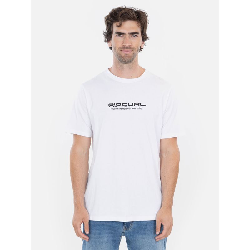 RIP CURL - Polera MC Search Excursions Blanco Hombre Rip Curl - Blanco