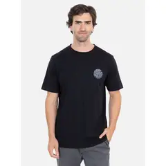 RIP CURL - Polera MC Wetsuits RC Negro Hombre - Negro