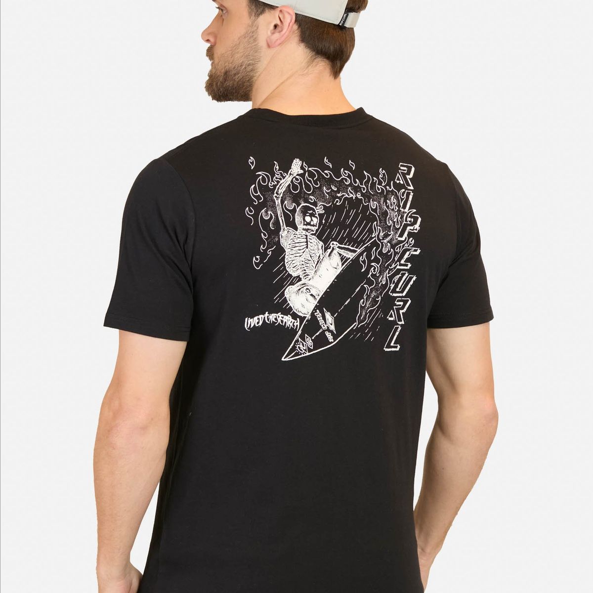 RIP CURL - Polera MC Lived the search Negro Hombre Rip Curl - Negro