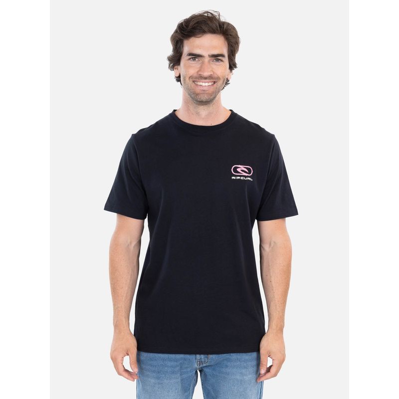 RIP CURL - Polera MC SurfMax Negro Hombre Rip Curl - Negro