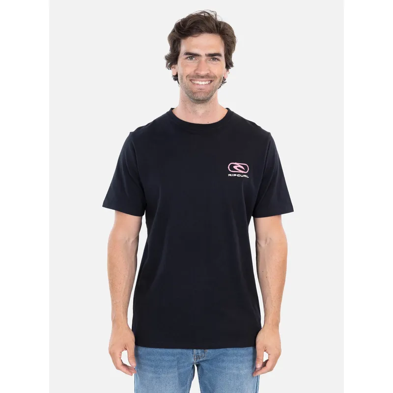 RIP CURL - Polera MC SurfMax Negro Hombre Rip Curl - Negro