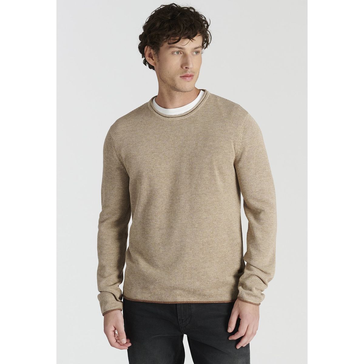NEW MAN - Sweater Niza Avant-Garde Beige Newman