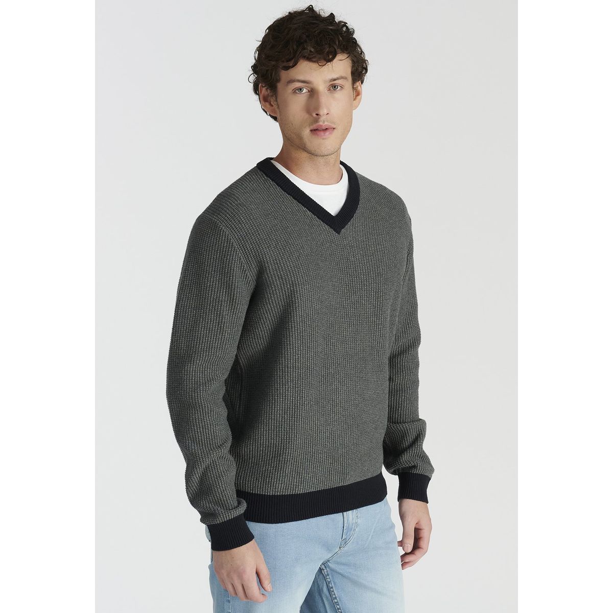 NEW MAN - Sweater Rioja Heritage Gris Newman