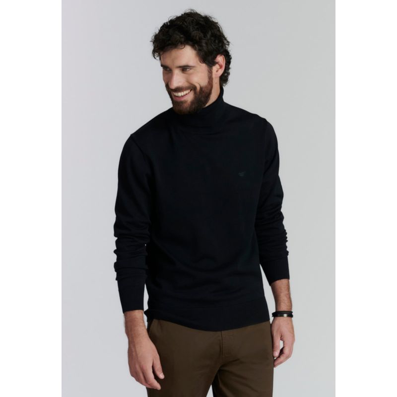 FEROUCH - Sweater Turtle Neck F Smart Casual Negro Ferouch