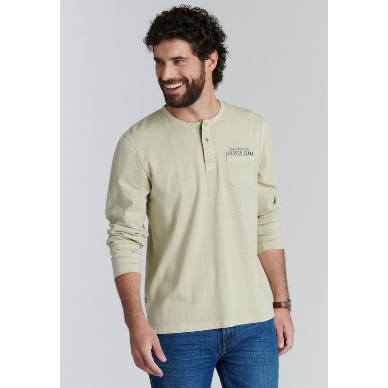FEROUCH - Polera Florida Fjs Beige Ferouch