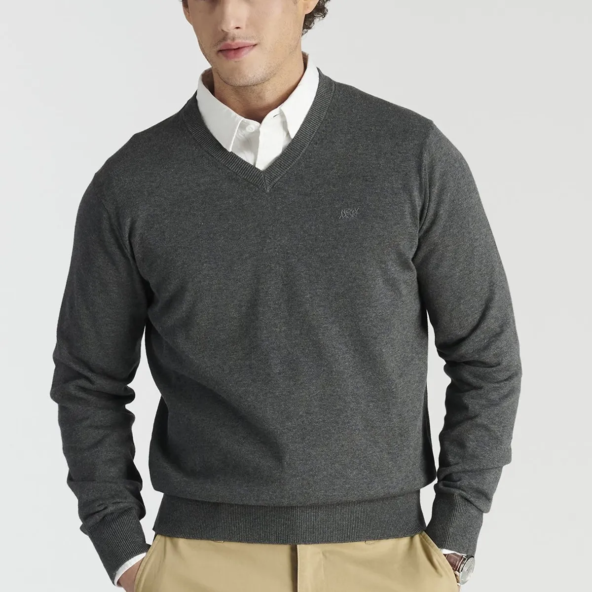 NEW MAN - Sweater Merida Heritage Gris Newman