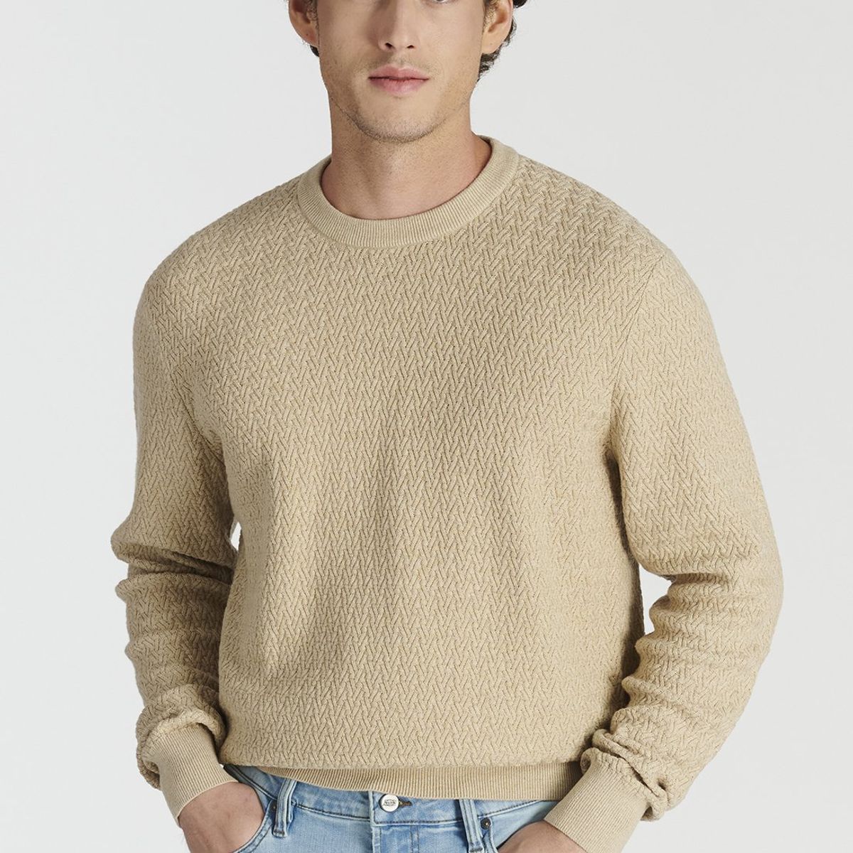 NEW MAN - Sweater Leon Heritage Beige Newman
