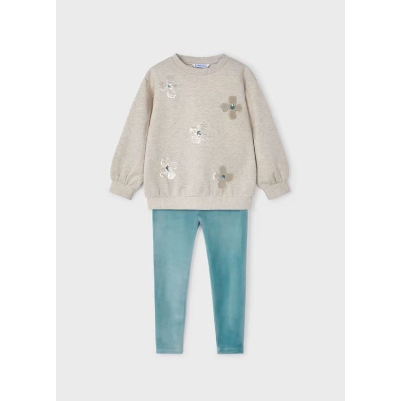 MAYORAL - Elegante Conjunto legging y sudadera lentejuelas niña
