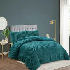 ANGELES DEL HOGAR - Cubrecama de Invierno Plush Acanalado con Chiporro 2 P CALIPSO