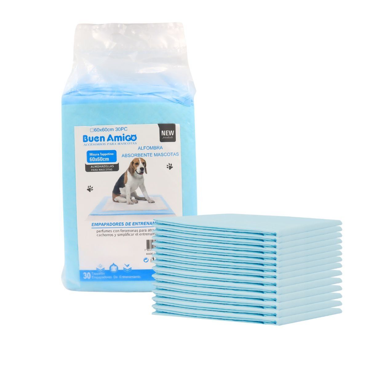 BUEN AMIGO - Sabanillas Para Mascotas 60x60 Alfombrilla Perro 30und