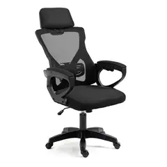 RD - Silla Oficina Escritorio Regulable Ergonomica Apoyacabeza Negro