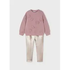 MAYORAL - Elegante Conjunto legging metalizado y sudadera niña