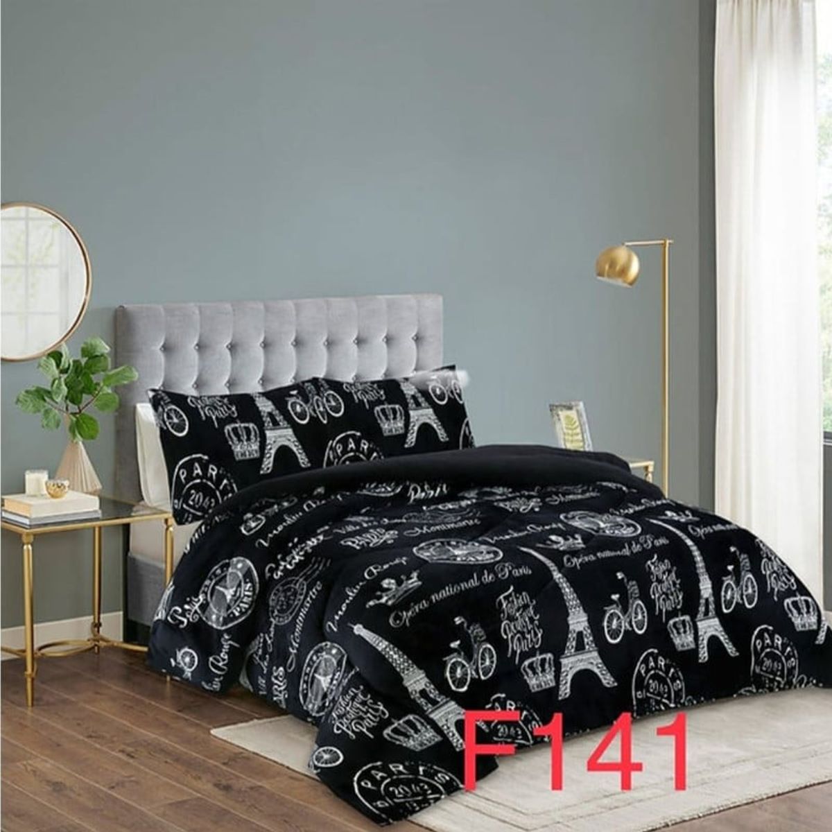 ANGELES DEL HOGAR - COBERTOR PLUSH CON CHIPORRO 2 P PARIS NEGRO