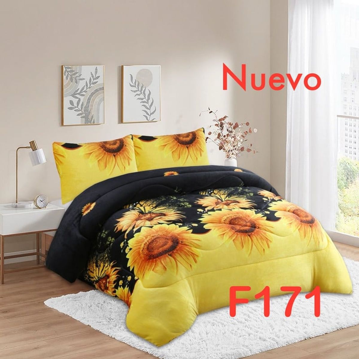 ANGELES DEL HOGAR - COBERTOR PLUSH CON CHIPORRO 2 P GRIRASOL