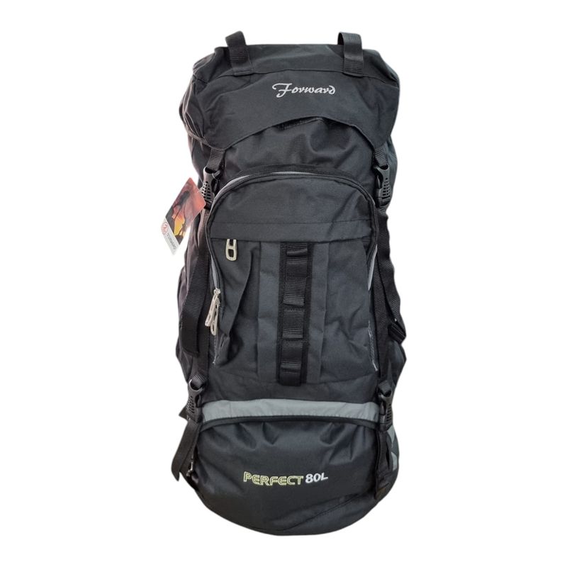 PERFECT CHOICE - MOCHILA 80 LITROS 65x40x20 cm COLOR NEGRO
