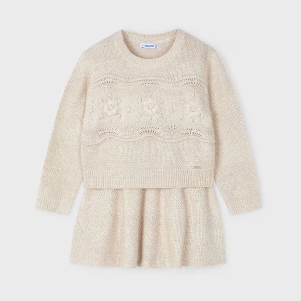 MAYORAL - Elegante Conjunto falda y jersey tricot niña