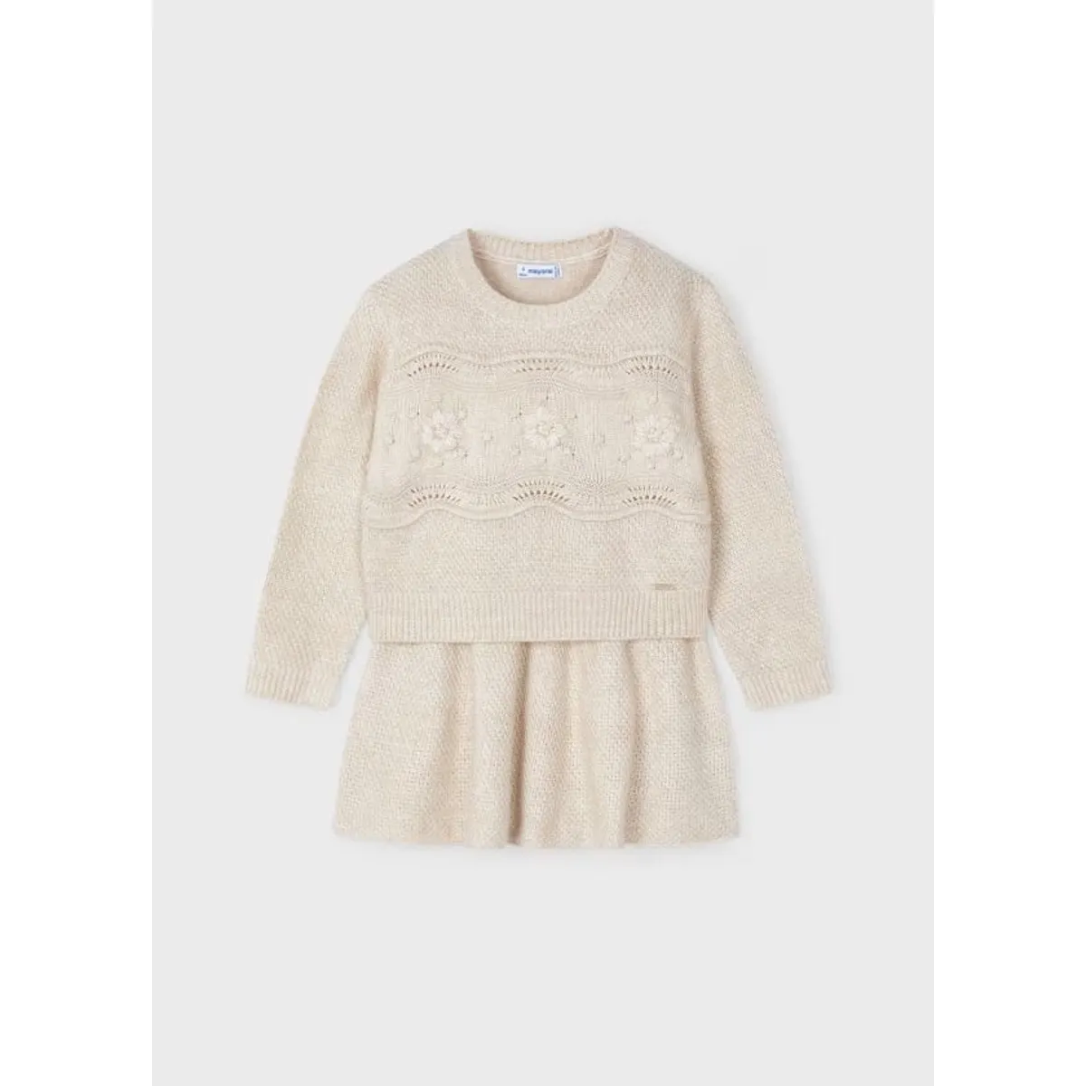 MAYORAL - Elegante Conjunto falda y jersey tricot niña