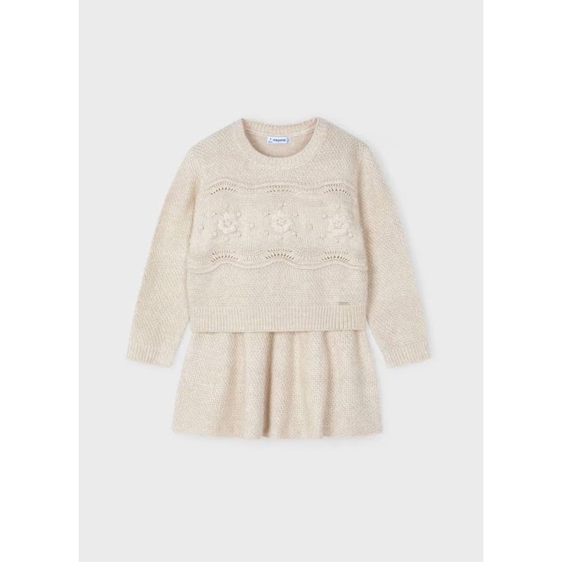 MAYORAL - Elegante Conjunto falda y jersey tricot niña