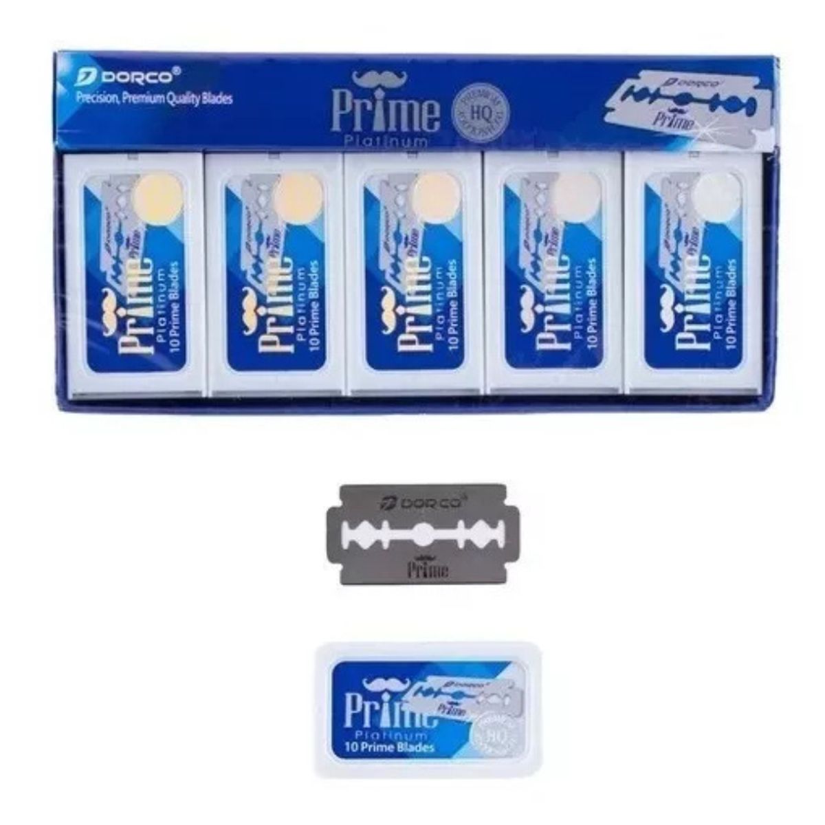 DORCO - Hojillas Dorco Prime Platinum 100unidades Profesional Barbero