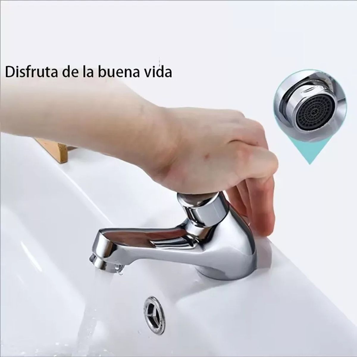Llave Temporizada Lavamanos Lavatorio Cromada, marca MUNDO MAGIA - Foto 2