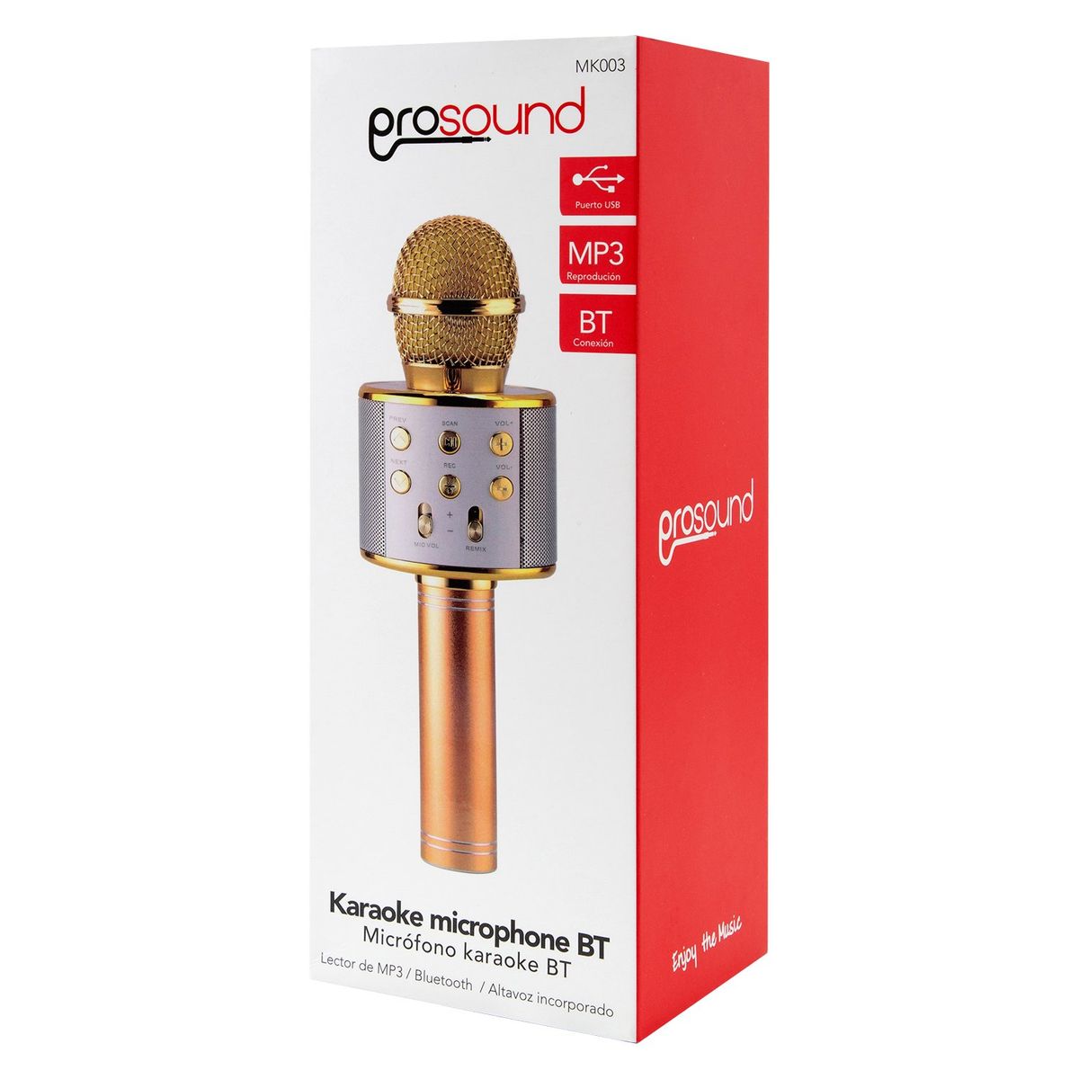 PROSOUND - MICRÓFONO PROSOUND MK003 COLOR DORADO Open box