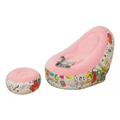 GENERICO - Sofá Inflable Silla Lectura Sillón Ocio Perezoso+reposa Pies