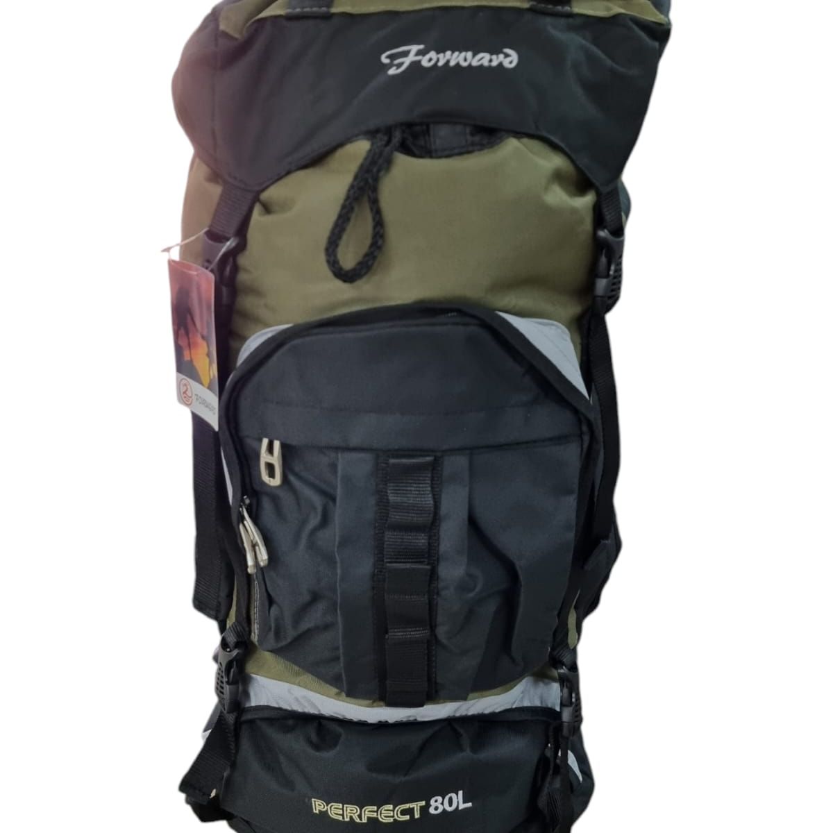 CHANGZHOU GILLIBRAND CAMPING OUTDOOR - MOCHILA 80 LITROS 65x40x20 cm VERDE CON NEGRO Y GRIS