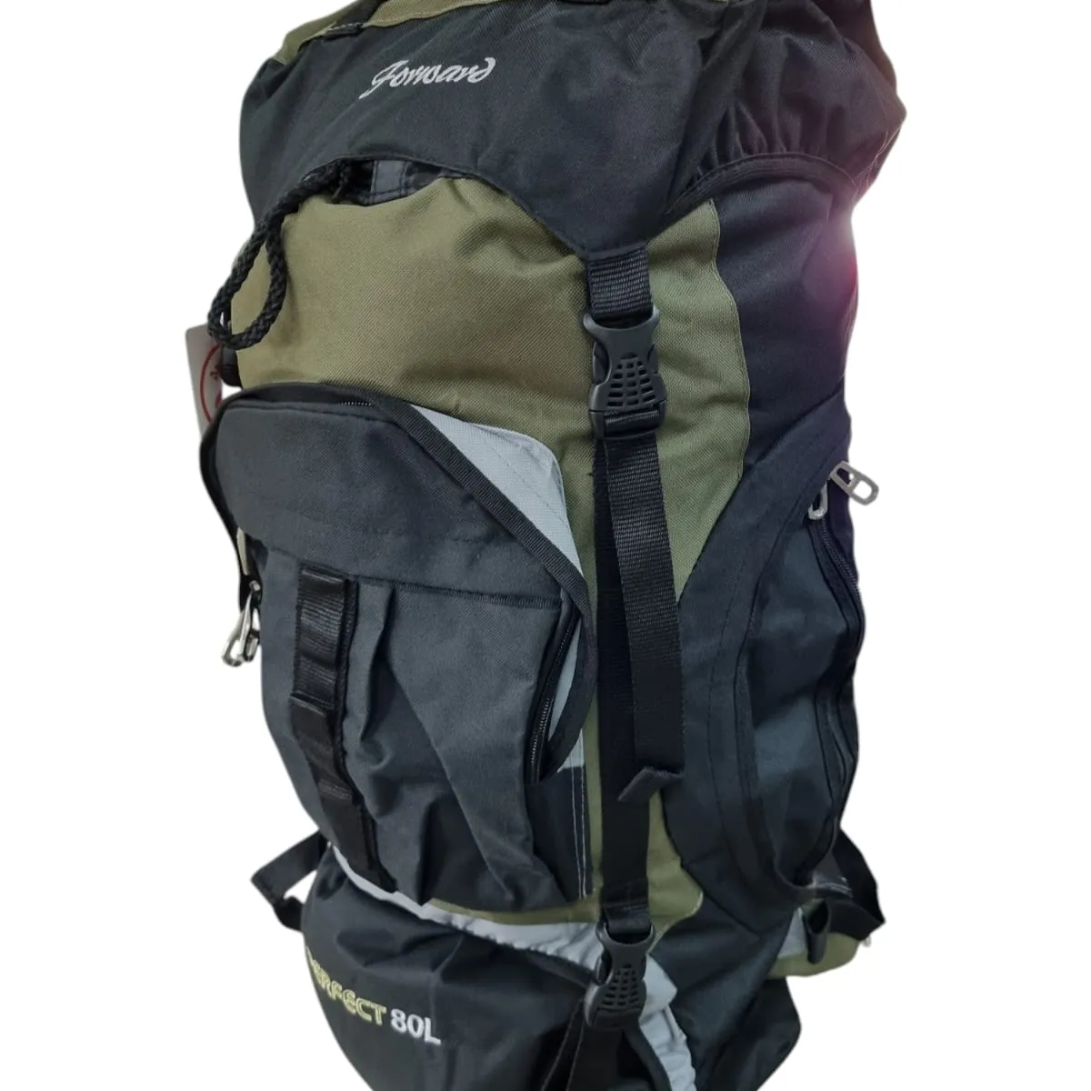 CHANGZHOU GILLIBRAND CAMPING OUTDOOR - MOCHILA 80 LITROS 65x40x20 cm VERDE CON NEGRO Y GRIS