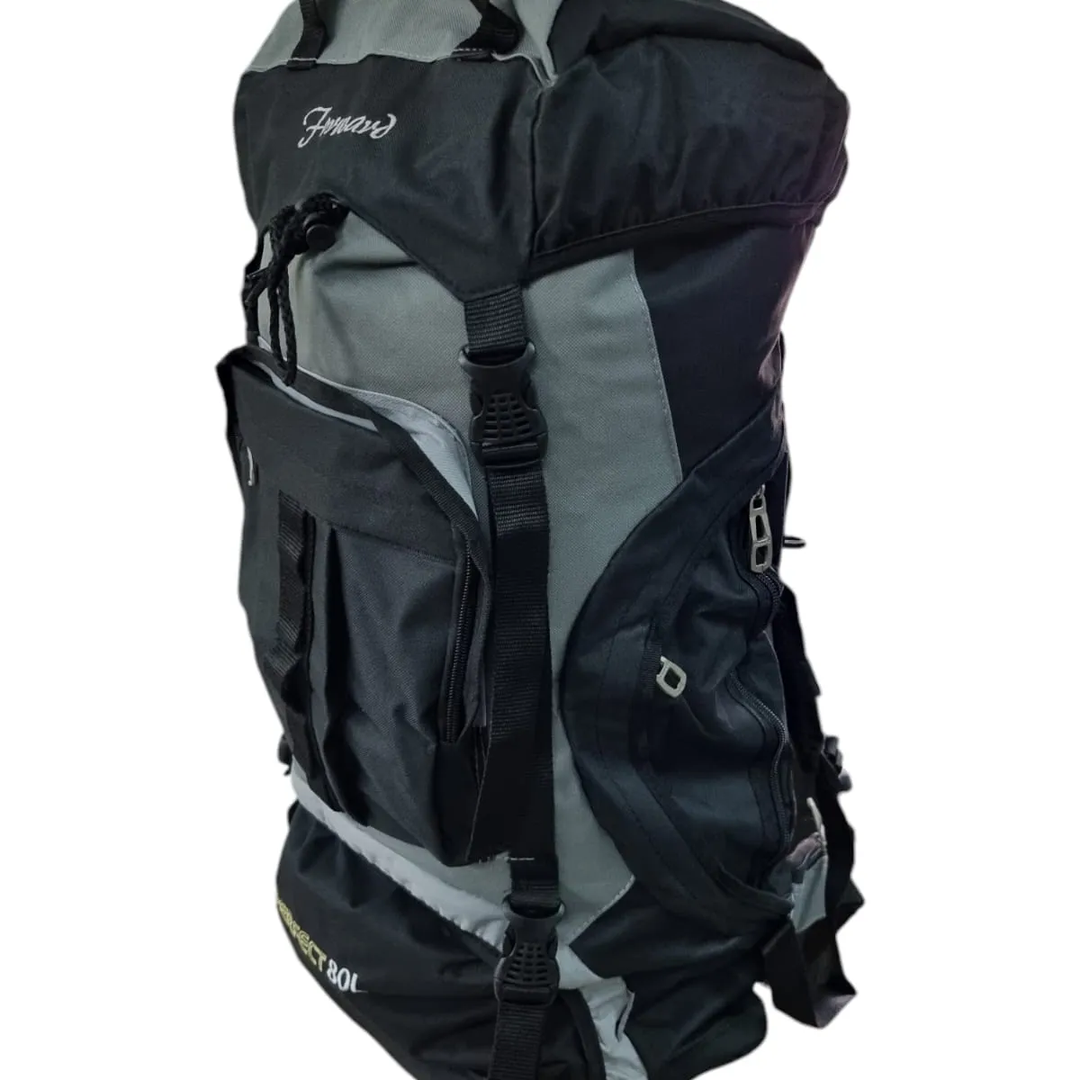 PERFECT CHOICE - MOCHILA 80 LITROS 65x40x20 cm NEGRO CON GRIS 2