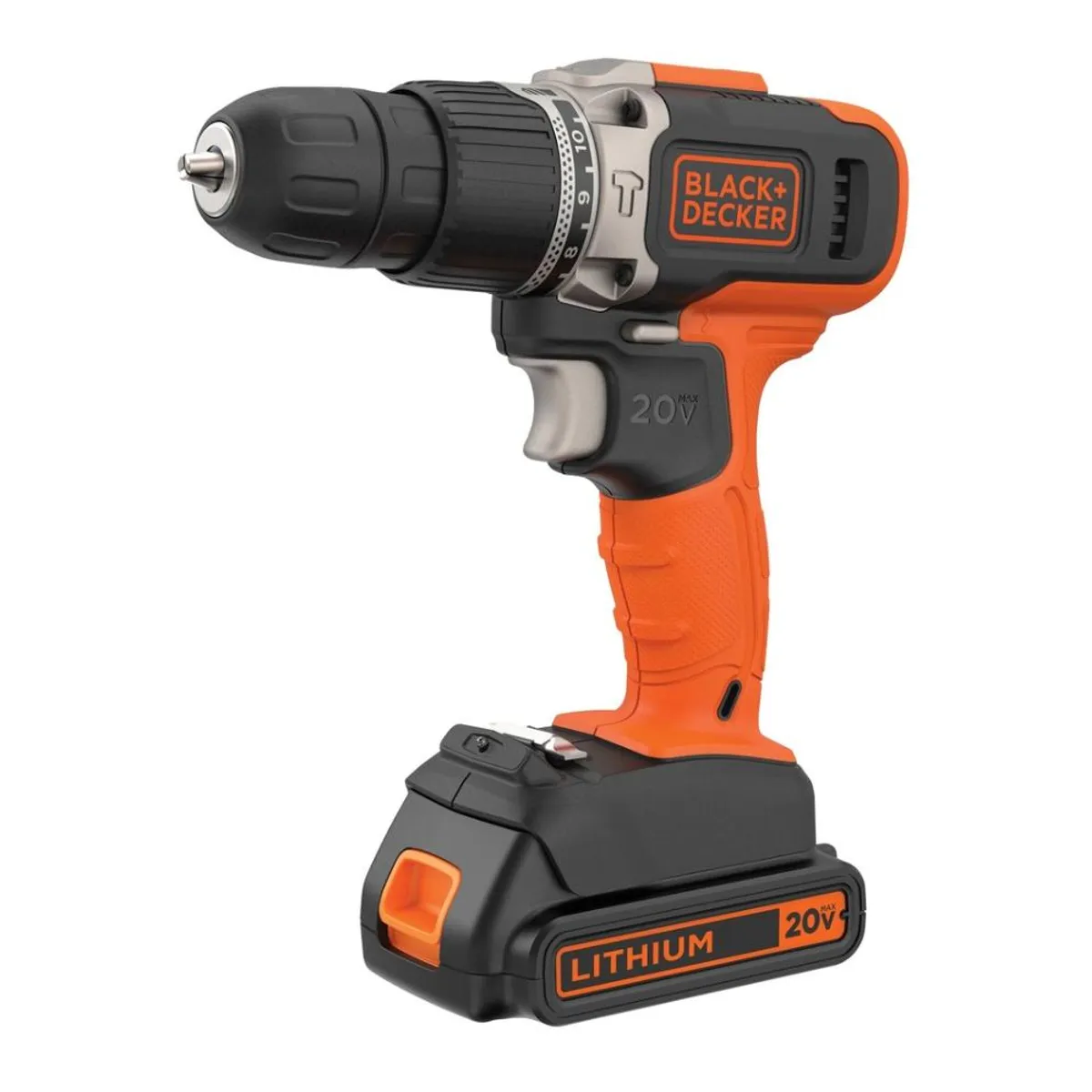 BLACK+DECKER - Taladro Atornillador Percutor 20v Black+decker Bcd704c1-b2