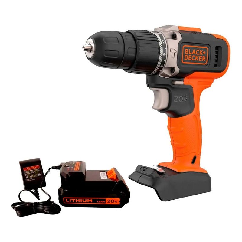 BLACK+DECKER - Taladro Atornillador Percutor 20v Black+decker Bcd704c1-b2