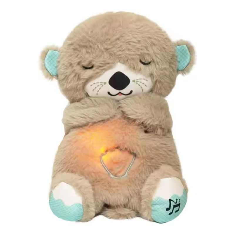 GENERICO - Nutria Peluche Calmante con Sonidos y Luces para Bebés