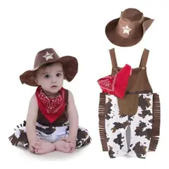 GENERICO - Disfraz de Vaquero para Bebé con Gorro y Material Cómodo